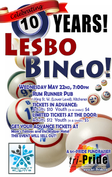 2013, May 22 - 10th Annual Lesbo Bingo Poster